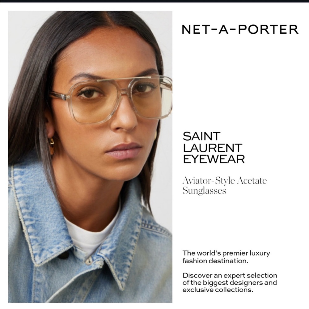Saint Laurent Aviator-Style Sunglasses - Gold